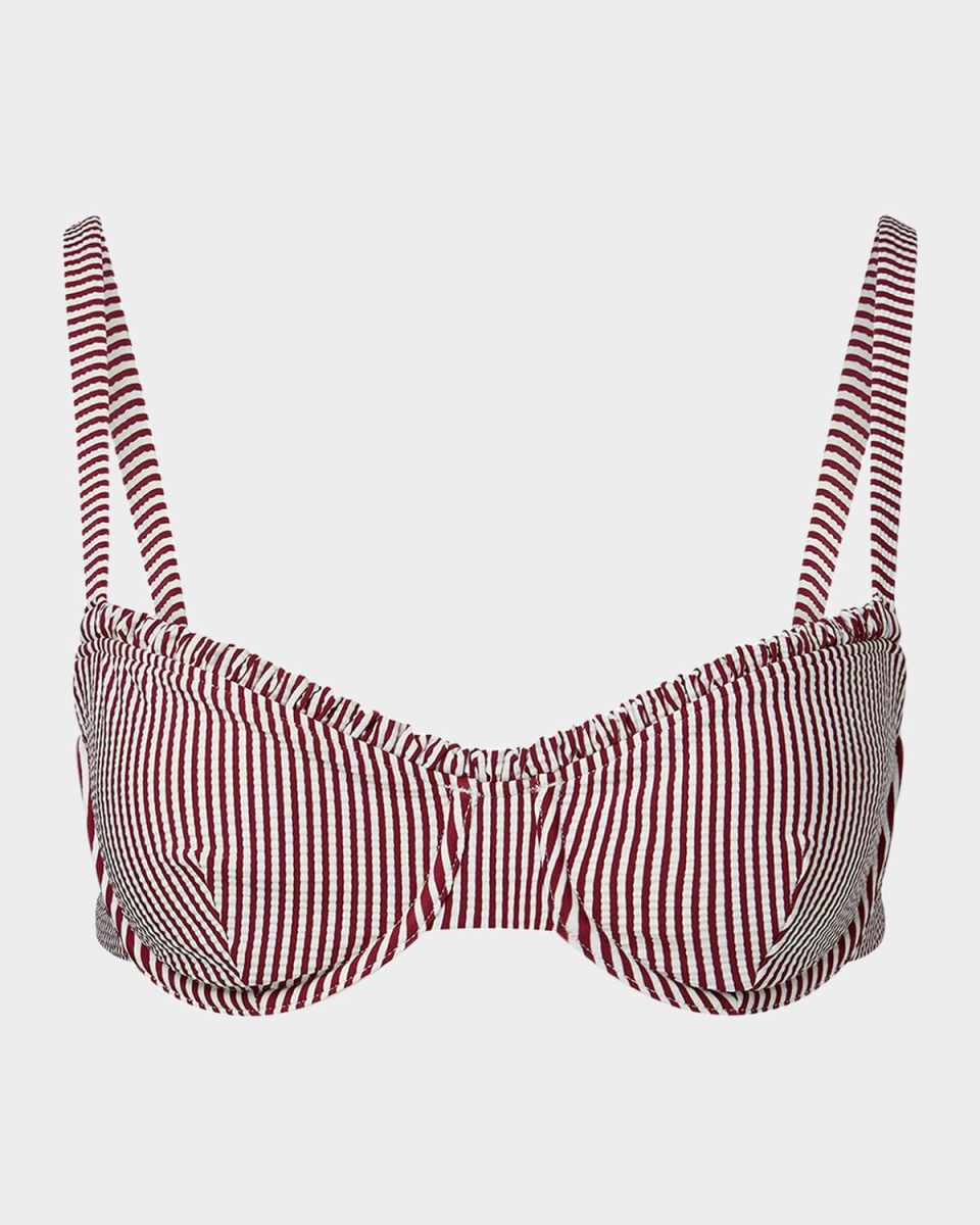 Seersucker Stripe Marilyn Bikini Top